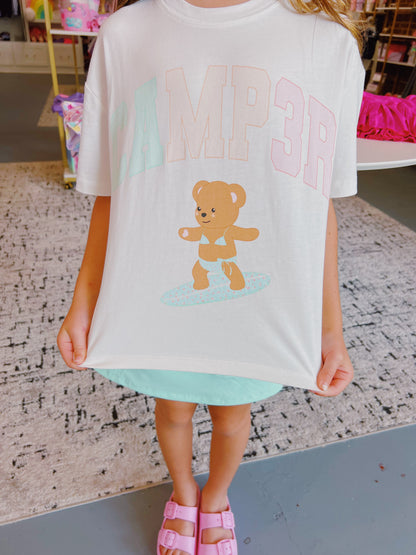 Cream Surfer Camp3r Tee