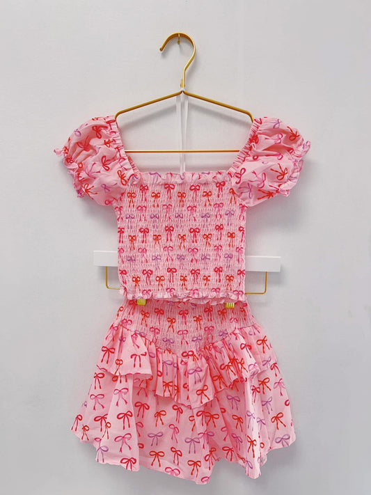 Tweenstyle Bow Print Skirt Set