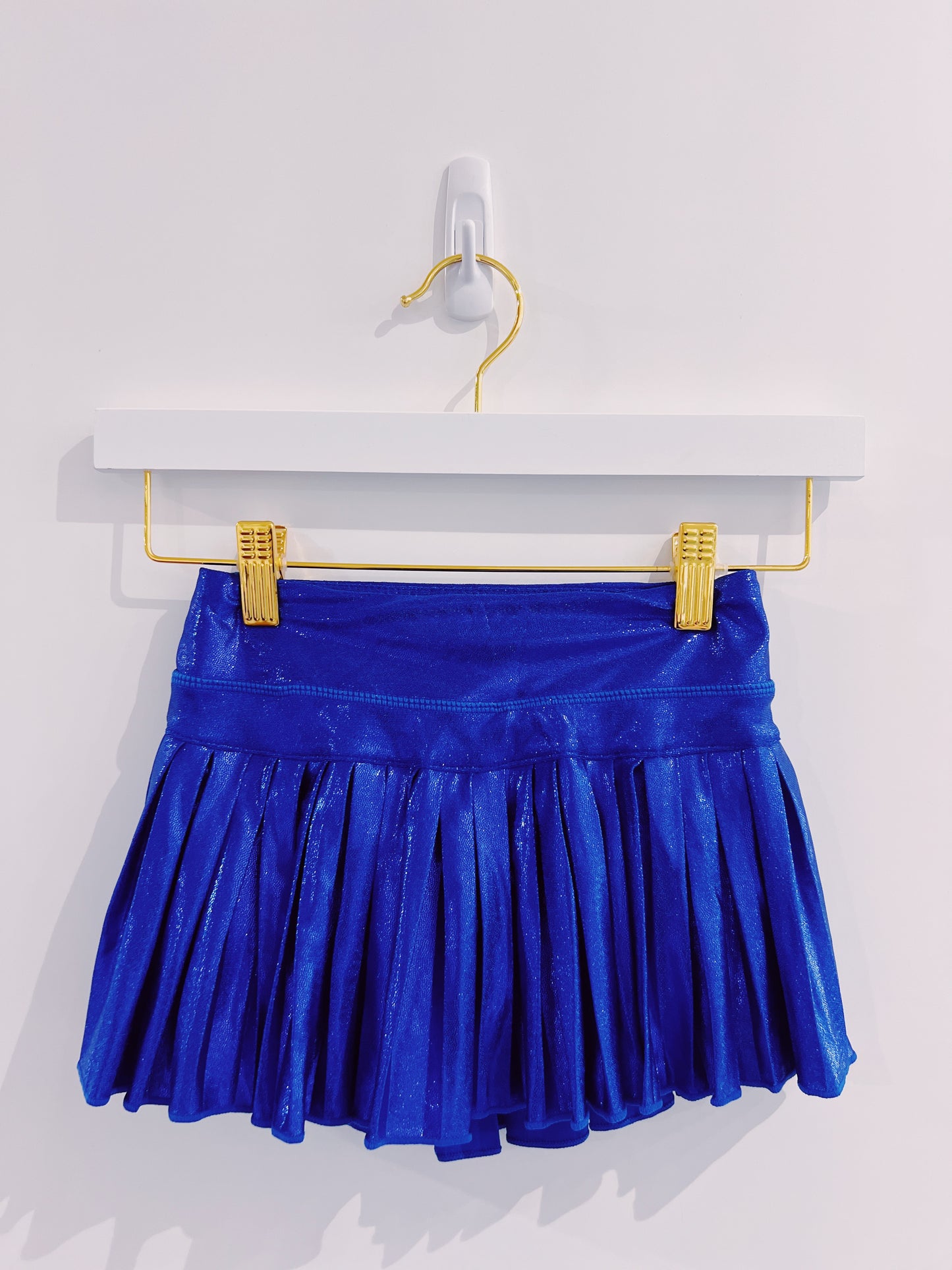 Royal Blue Shimmer Mini Pleated Skort