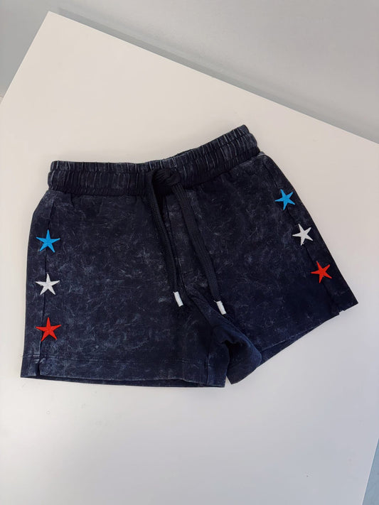 Sweet Soul Black Embroidered Stars Shorts