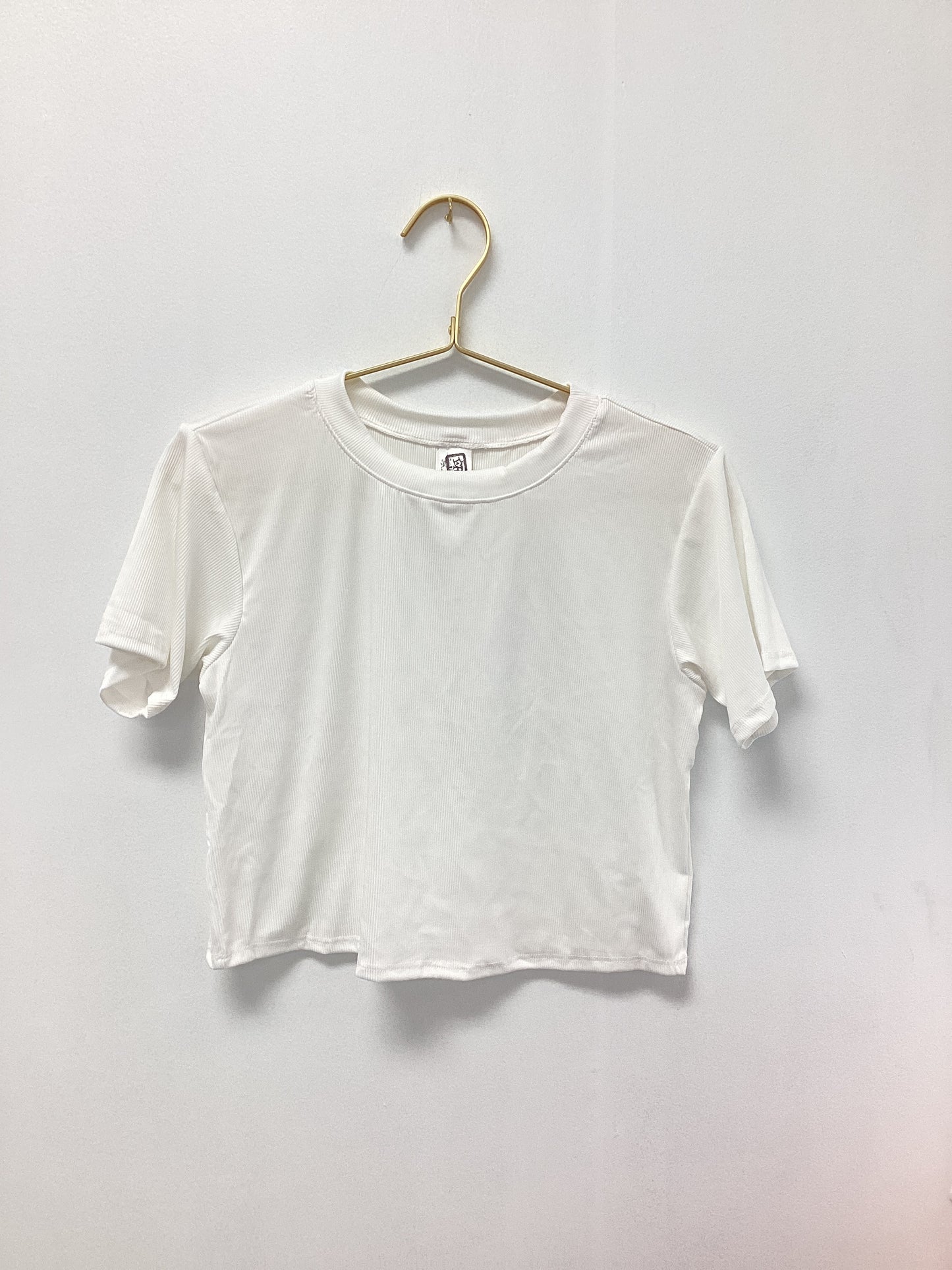 Erge White Rib Boxy Tee