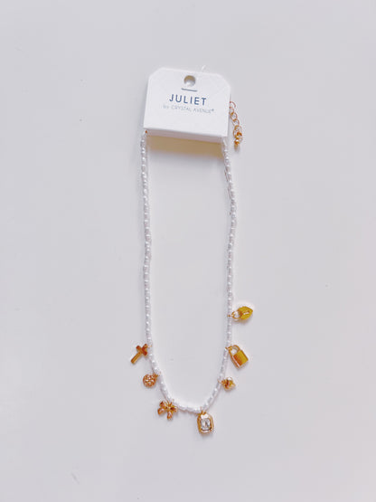 Gold Multi Cross Charm Necklace