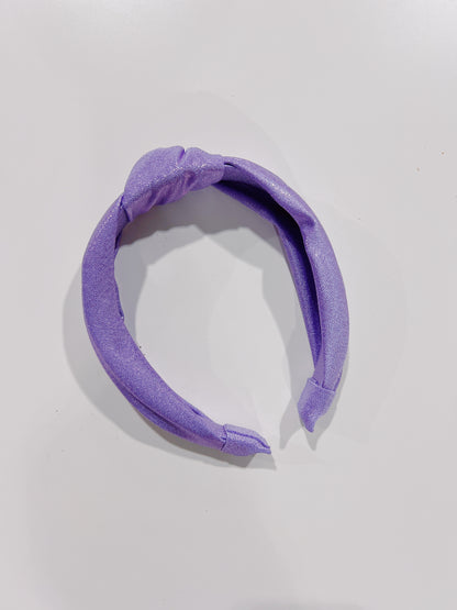 Azarhia Lavender Shimmer Top Knot Headband