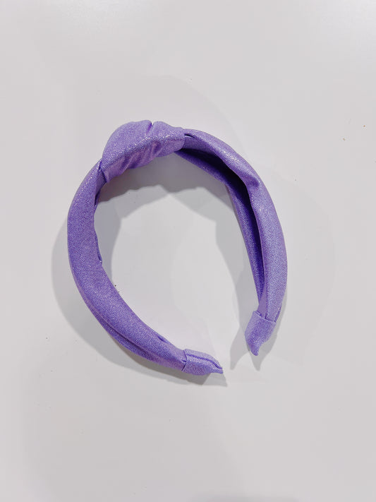 Azarhia Lavender Shimmer Top Knot Headband
