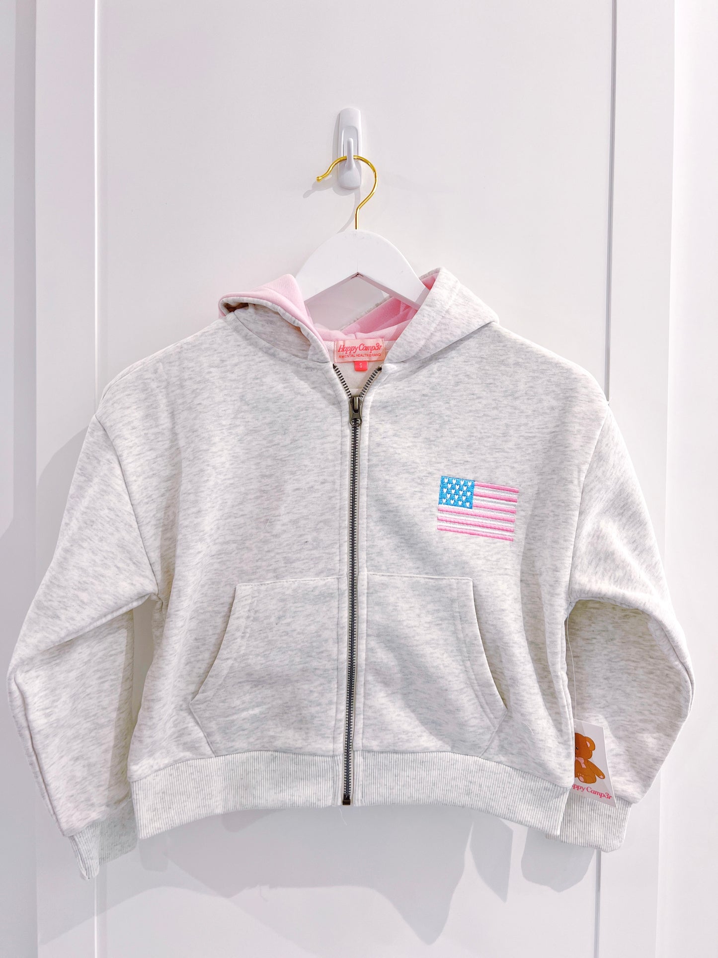 Pink Flag Zip-Up Hoodie