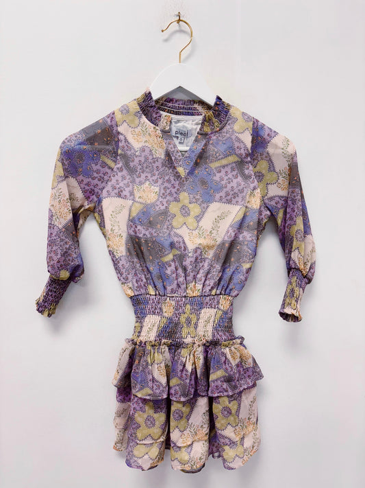 Pleat Purple Patch Harriett Dress
