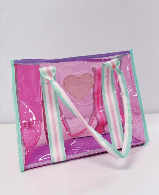 Iscream Color Block Clear Tote