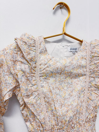 Pleat Icy Floral Tate Dress