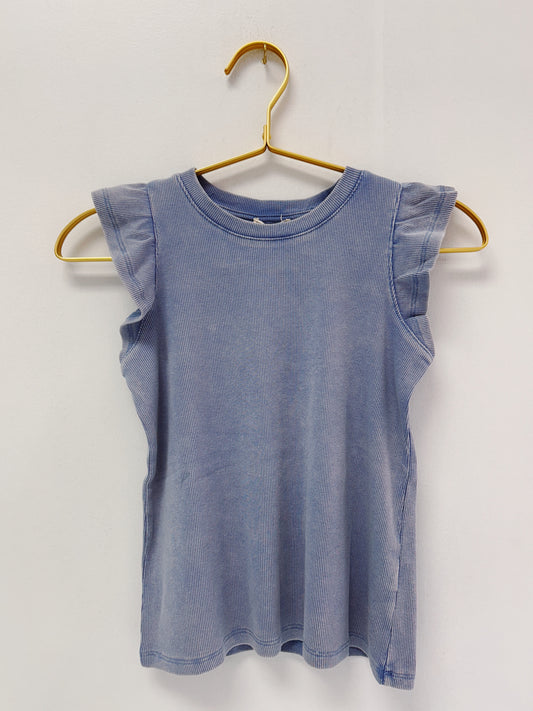 Hayden Blue Flutter Sleeve Top
