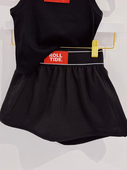 Scarlet & Gold Roll Tide Alli Tennis Skort-Black