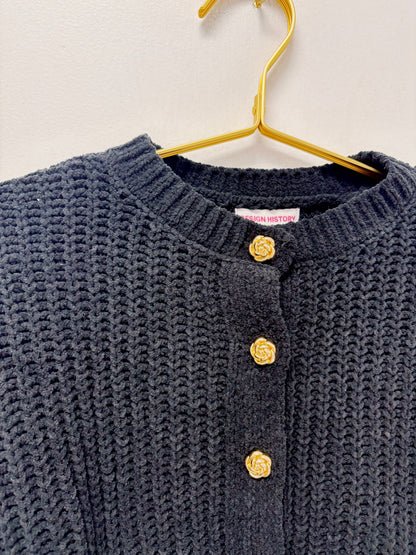 Design History Black L/S Cardigan