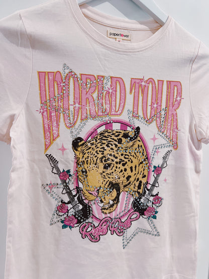 Paper Flower World Tour Leopard Graphic Tee