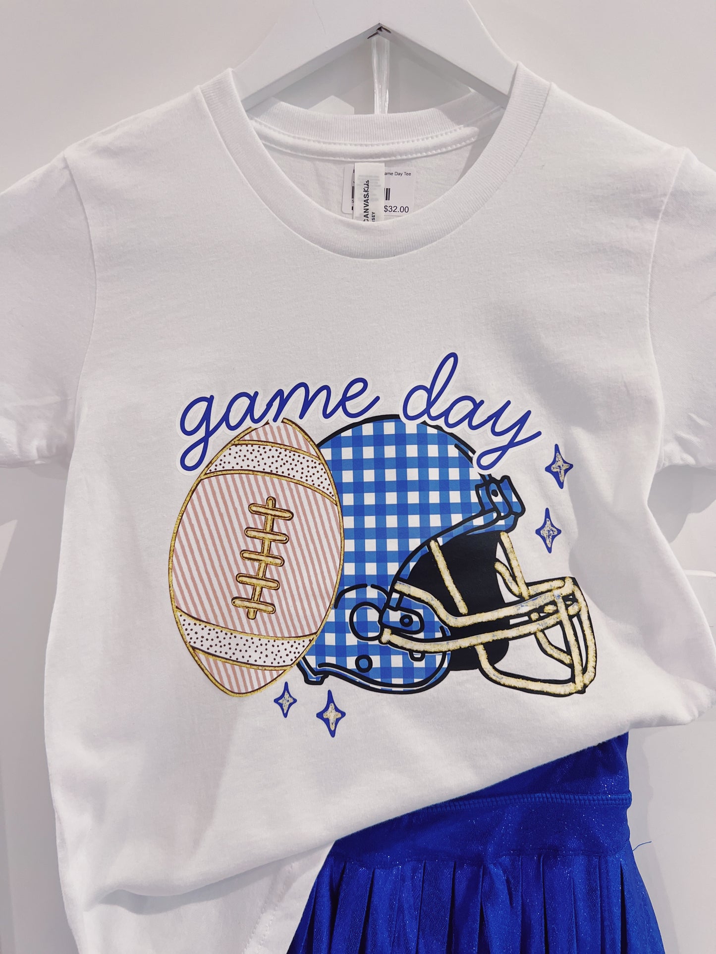 Blue Football Game Day Tee