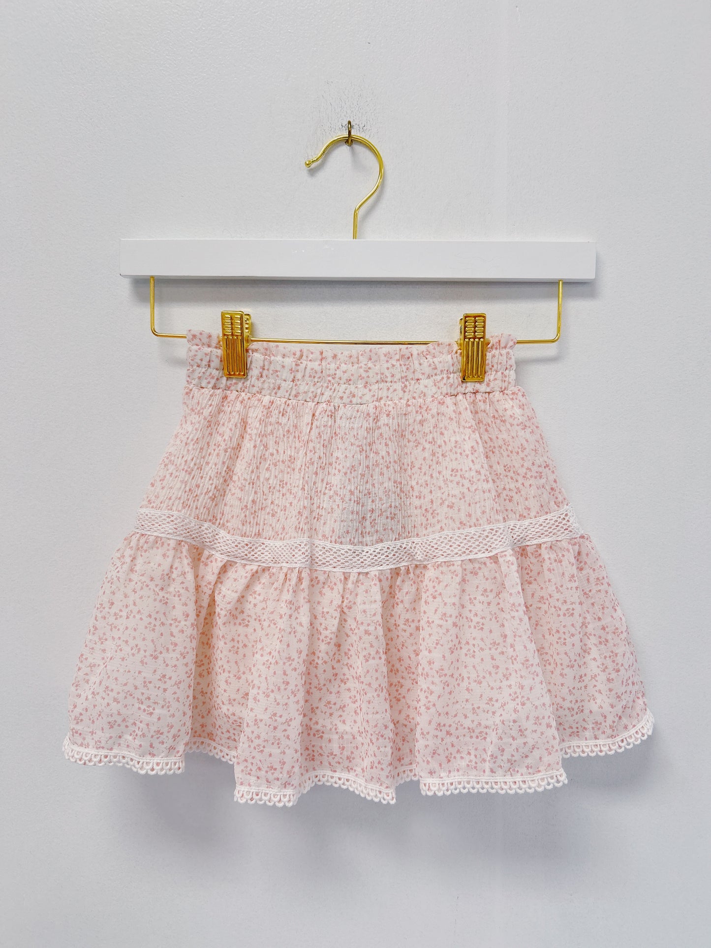 Little Olin Pink Flower Skirt