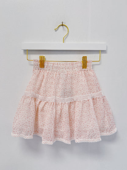 Little Olin Pink Flower Skirt