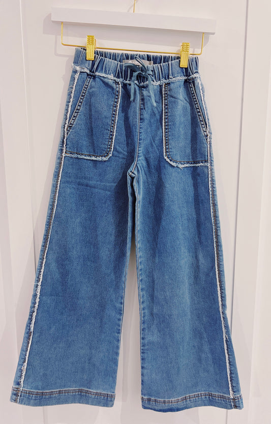 Tractr Medium Indigo Flare Soft Denim Jean
