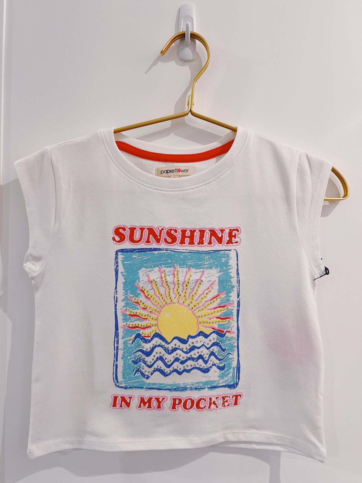 Paper Flower White Sunshine in My Pocket Tee