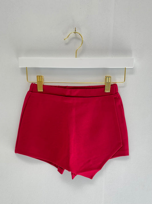 Pleat Red Alden Skort