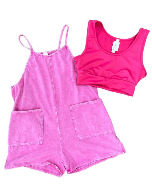 Good Girl Fuchsia Sleeveless Crop Tank