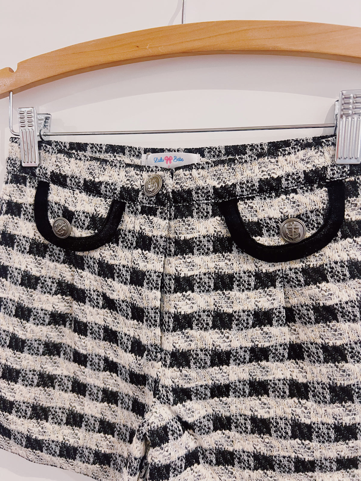 LuLu BeBe Black Tweed Shorts