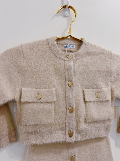 Mayoral Beige Tricot Skirt Set