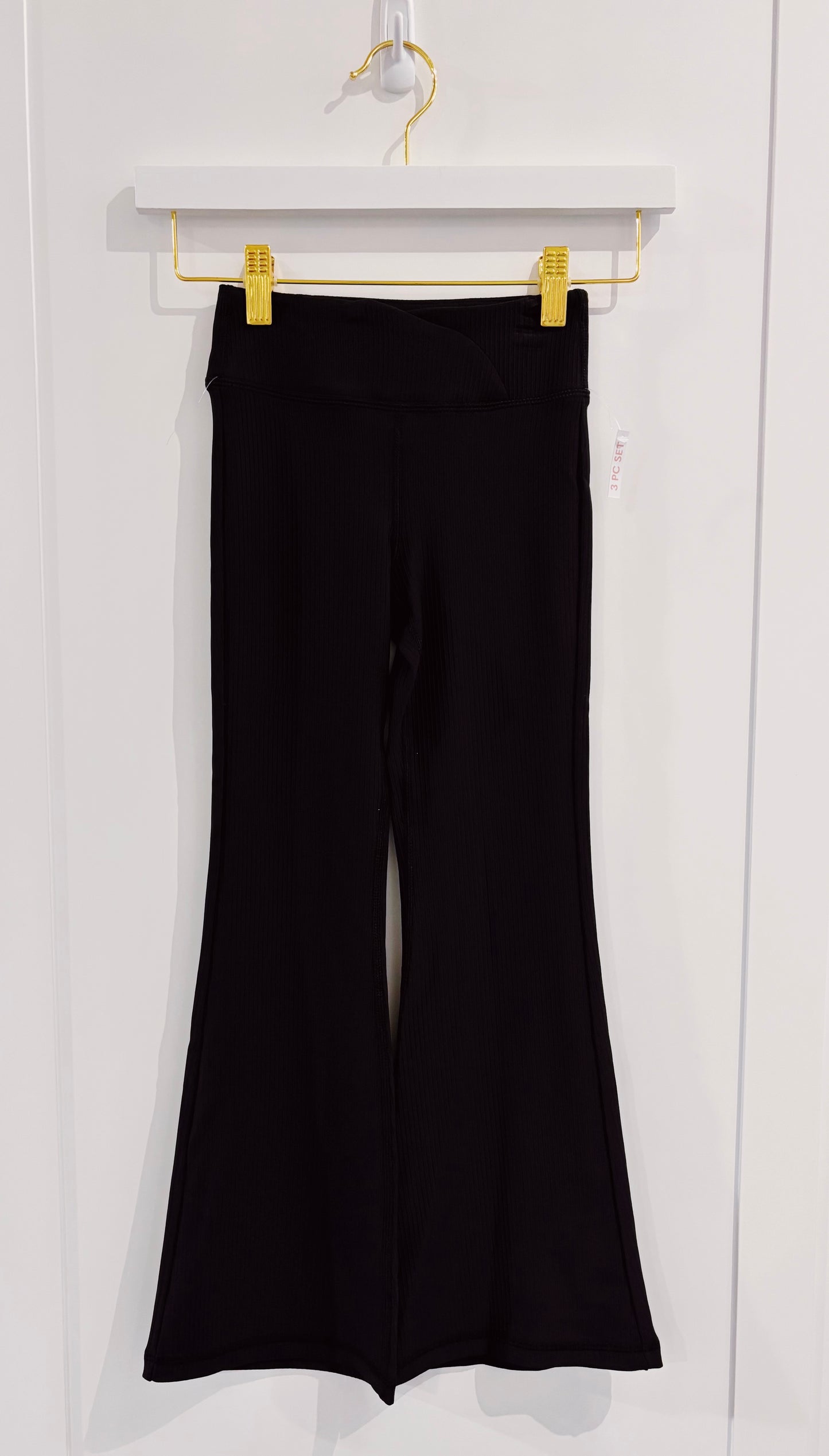 Black Flare S/S Crossover Legging Set
