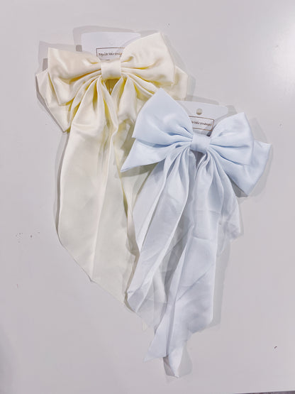 Large Satin Ribbon Streamer Bow
