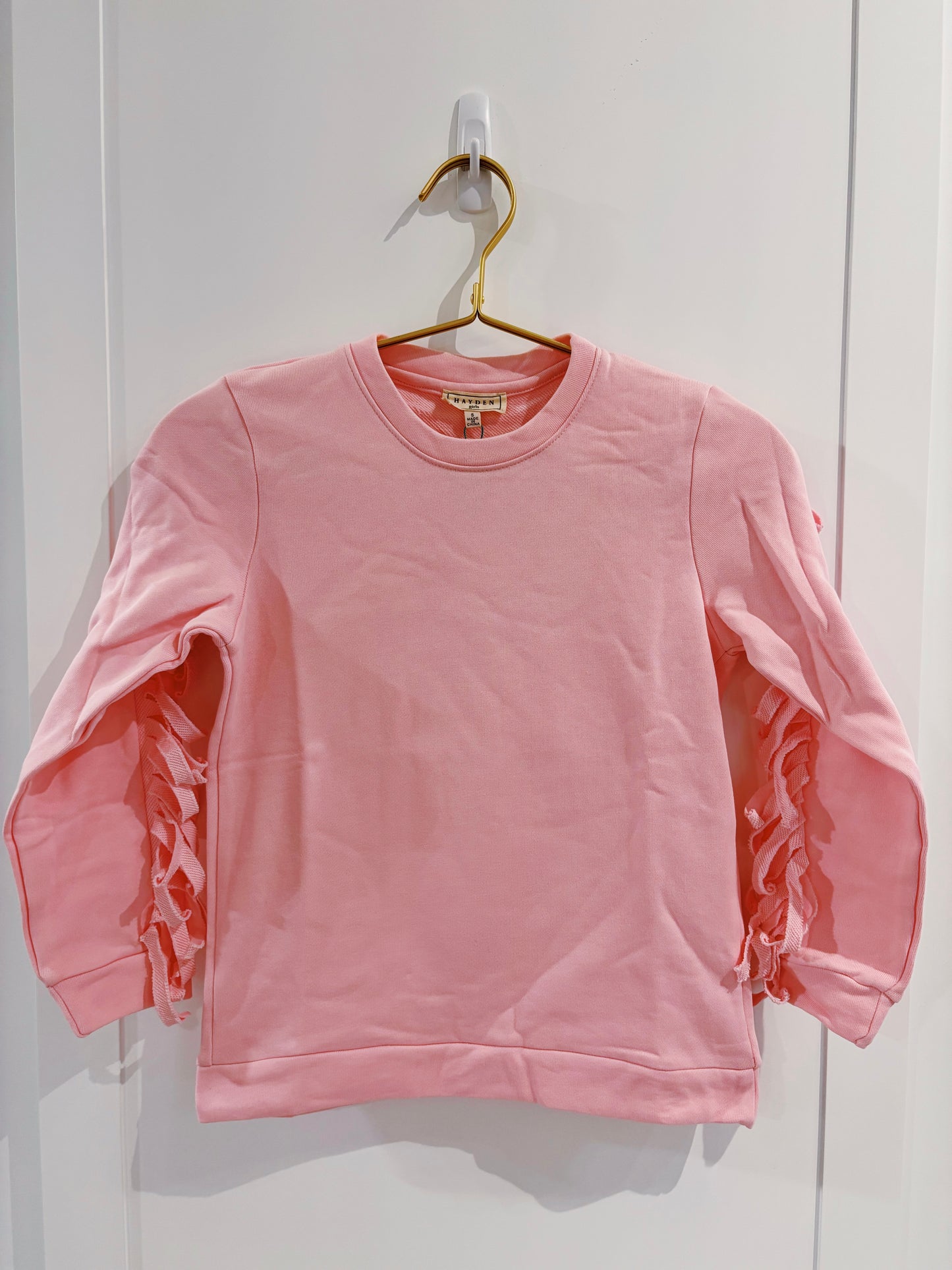 Hayden Light Pink Fringe Detail Top