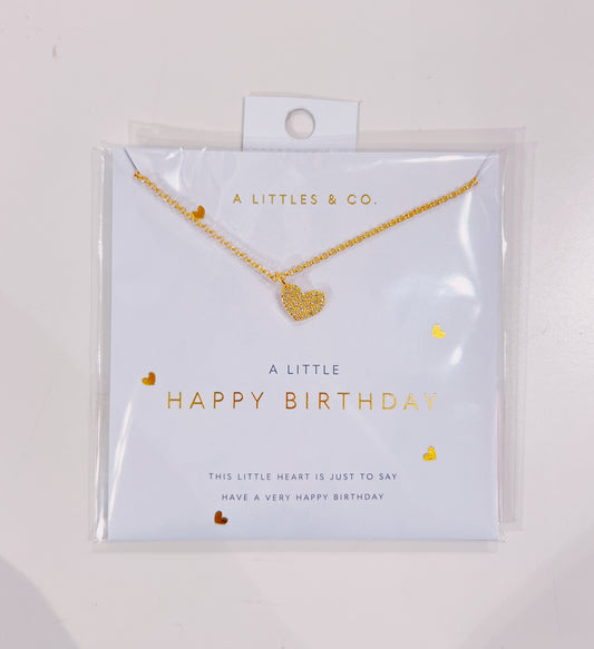 A Little Happy Birthday Gold Necklace