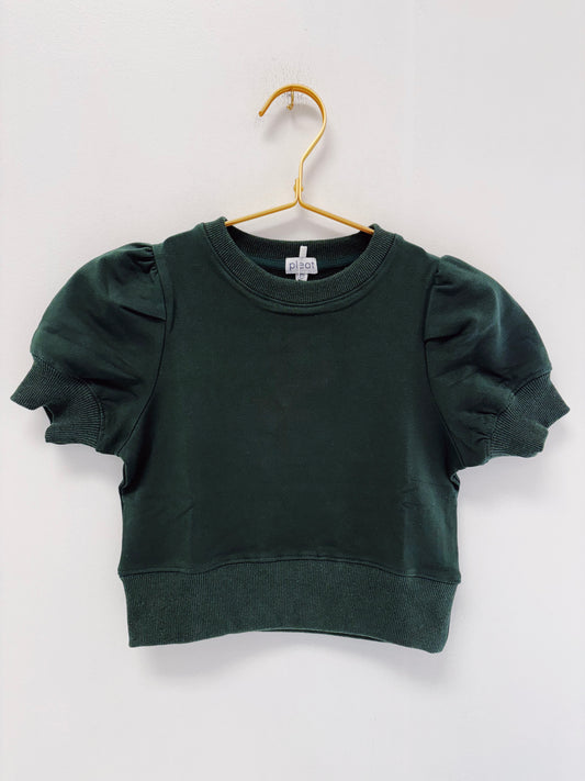 Pleat Hunter Green Riley Sweatshirt