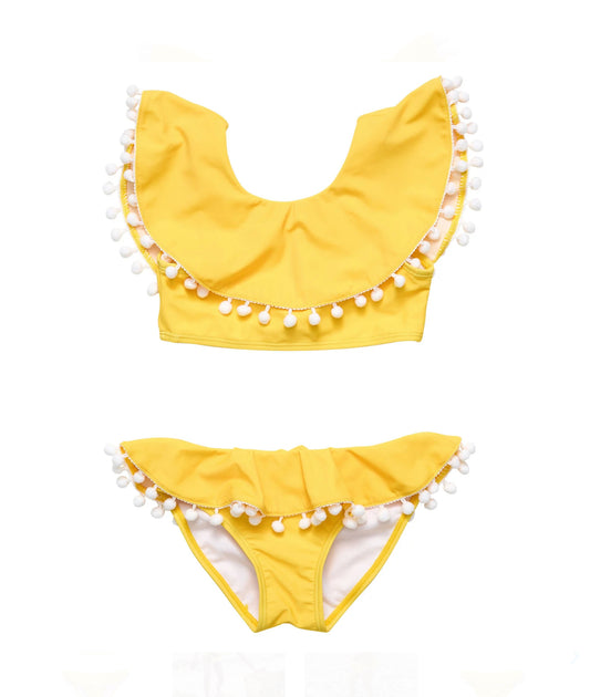 Snapper Rock Hello Yellow Flounce Bikini