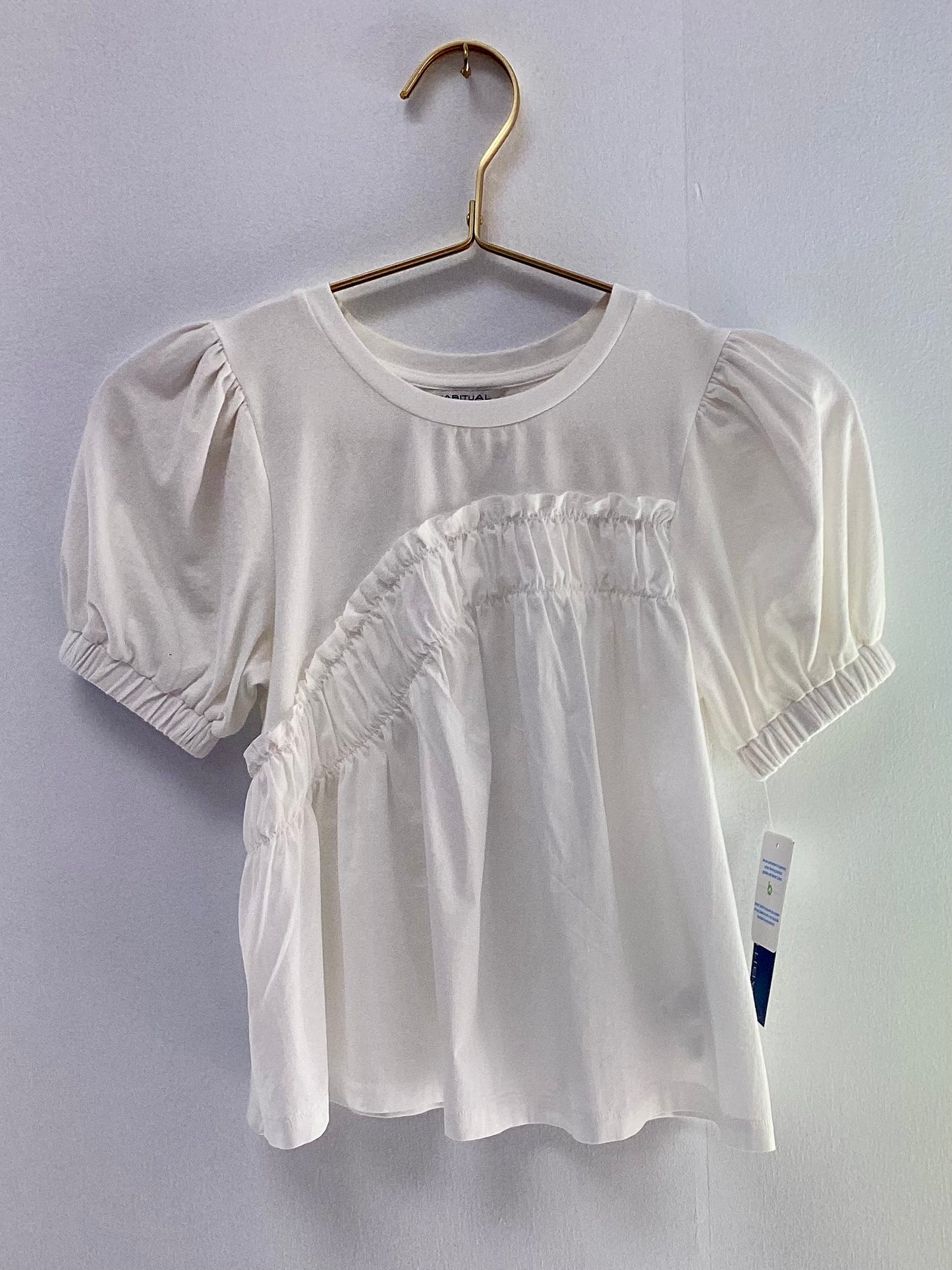 Habitual Girl White Puff Sleeve Shirt