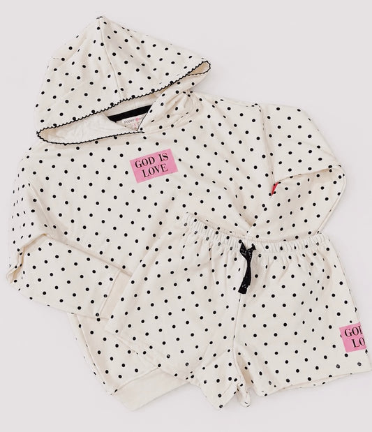 Paper Flower Black Polka Dot God is Love Set