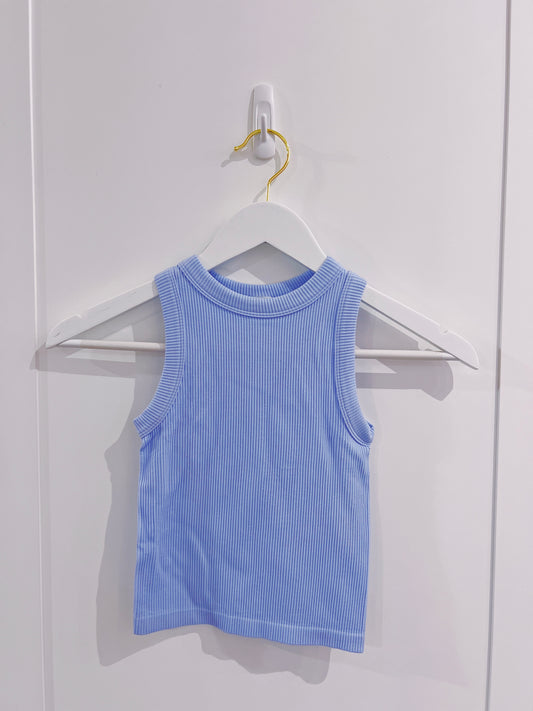 Suzette Tween Lavender High Neck Ribbed Seamless Tank
