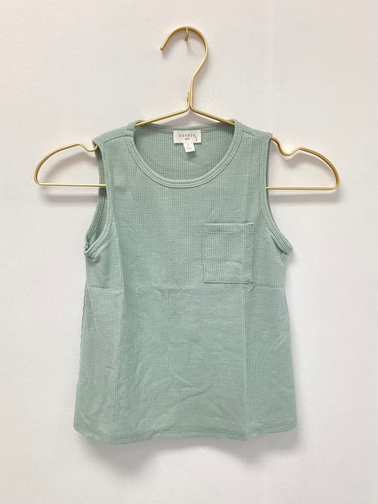 Hayden Mint Waffle Pocket Tank