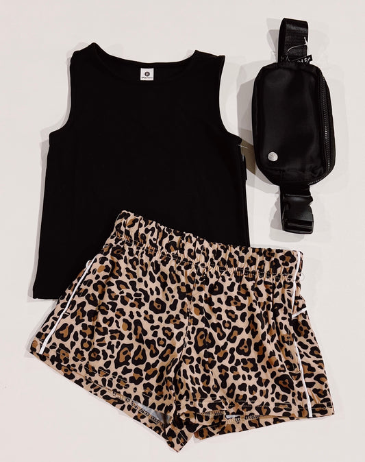 Leopard Athletic Set w/Fanny Bag