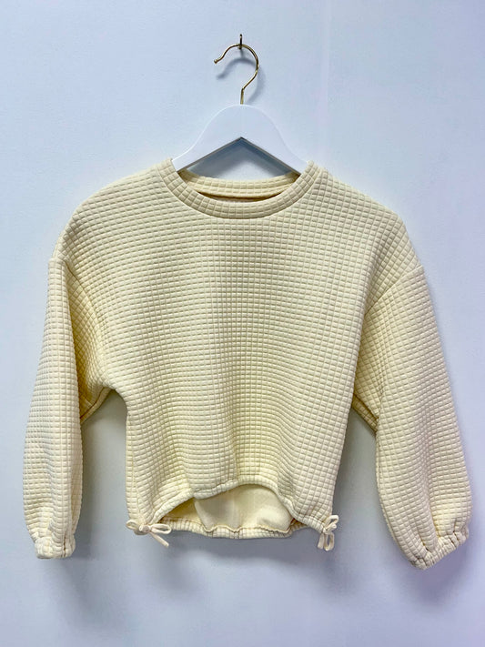 Sadie & Sage Ivory Side Tie Pullover