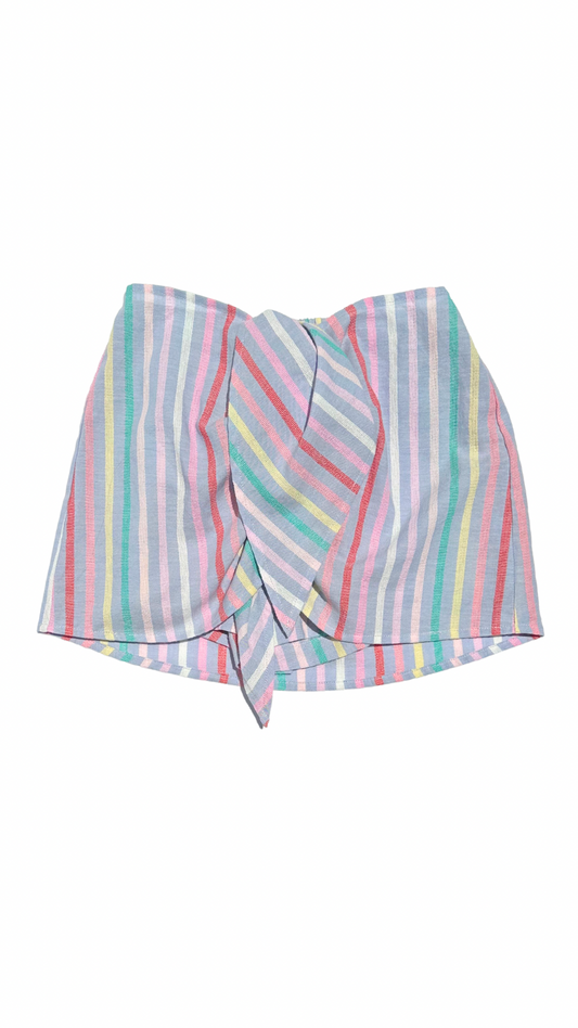 Pleat Sorbet Stripe Stella Wrap Skirt