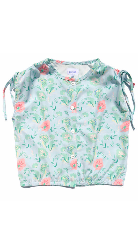 Pleat Pastel Paisley Maggie Top