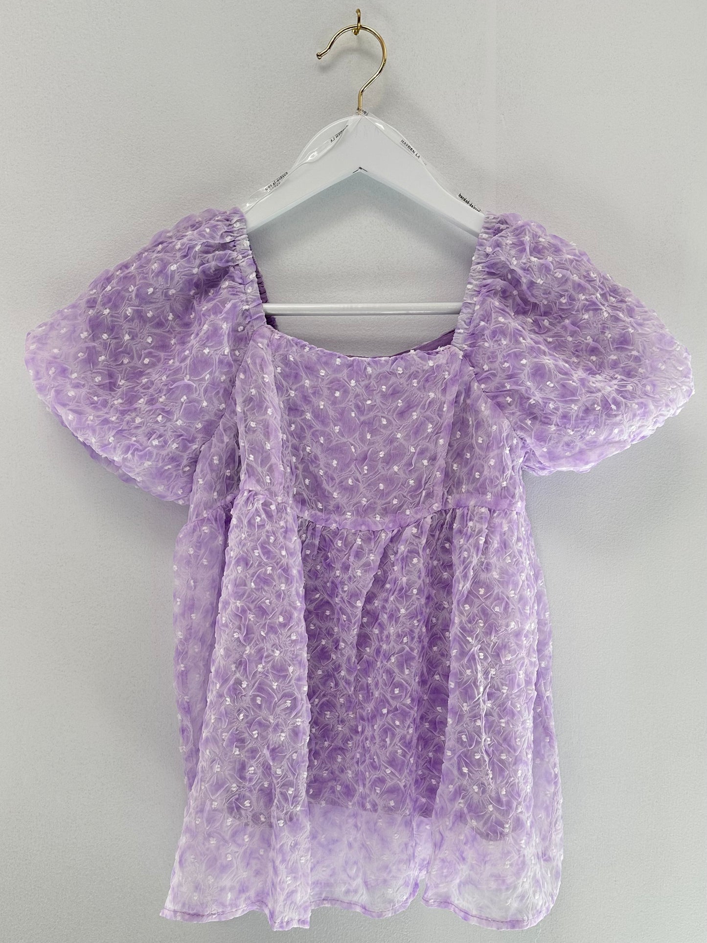 Hayden Lavender Babydoll Top