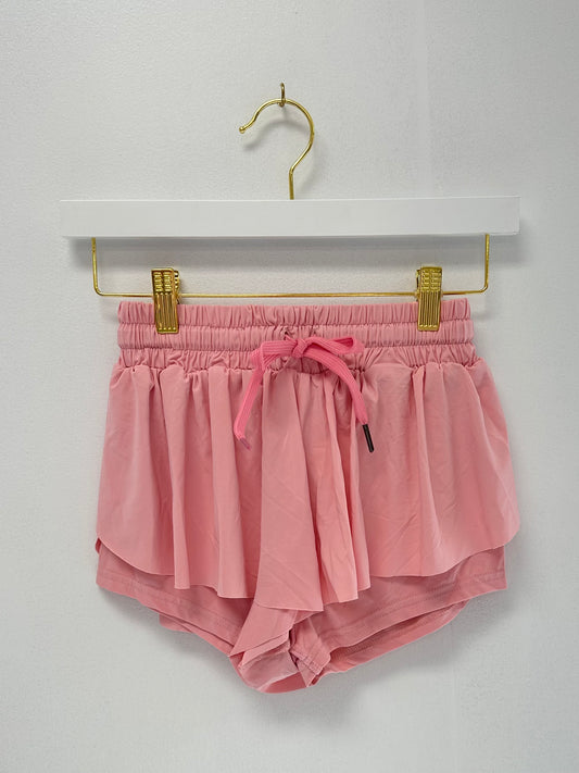 Tractr Pink Butterfly Shorts