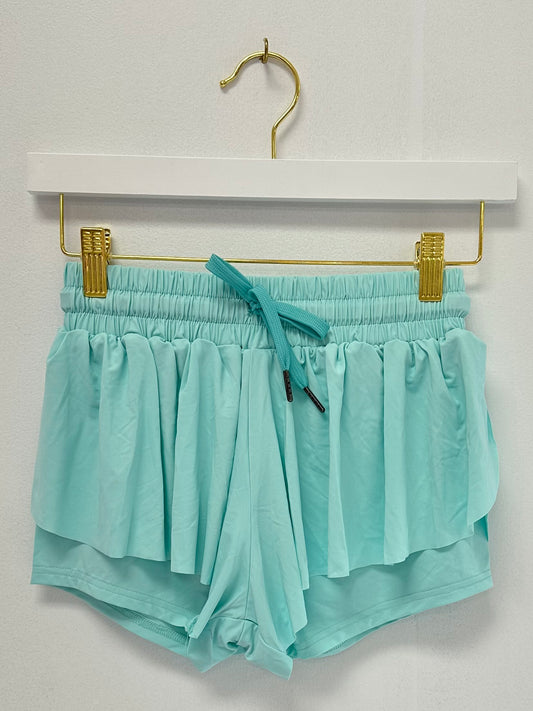 Tractr Aqua Butterfly Shorts