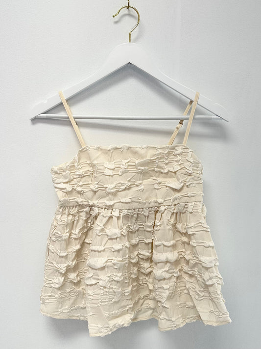 Glam Cream Cropped Top