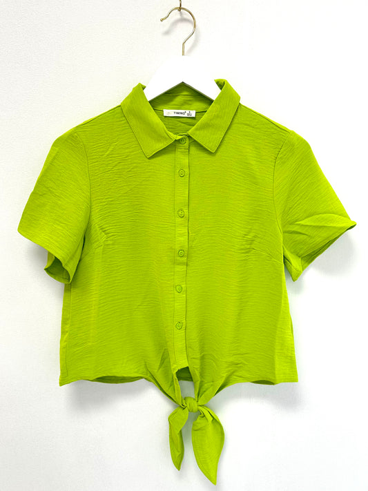 Timing Green Button Front Top