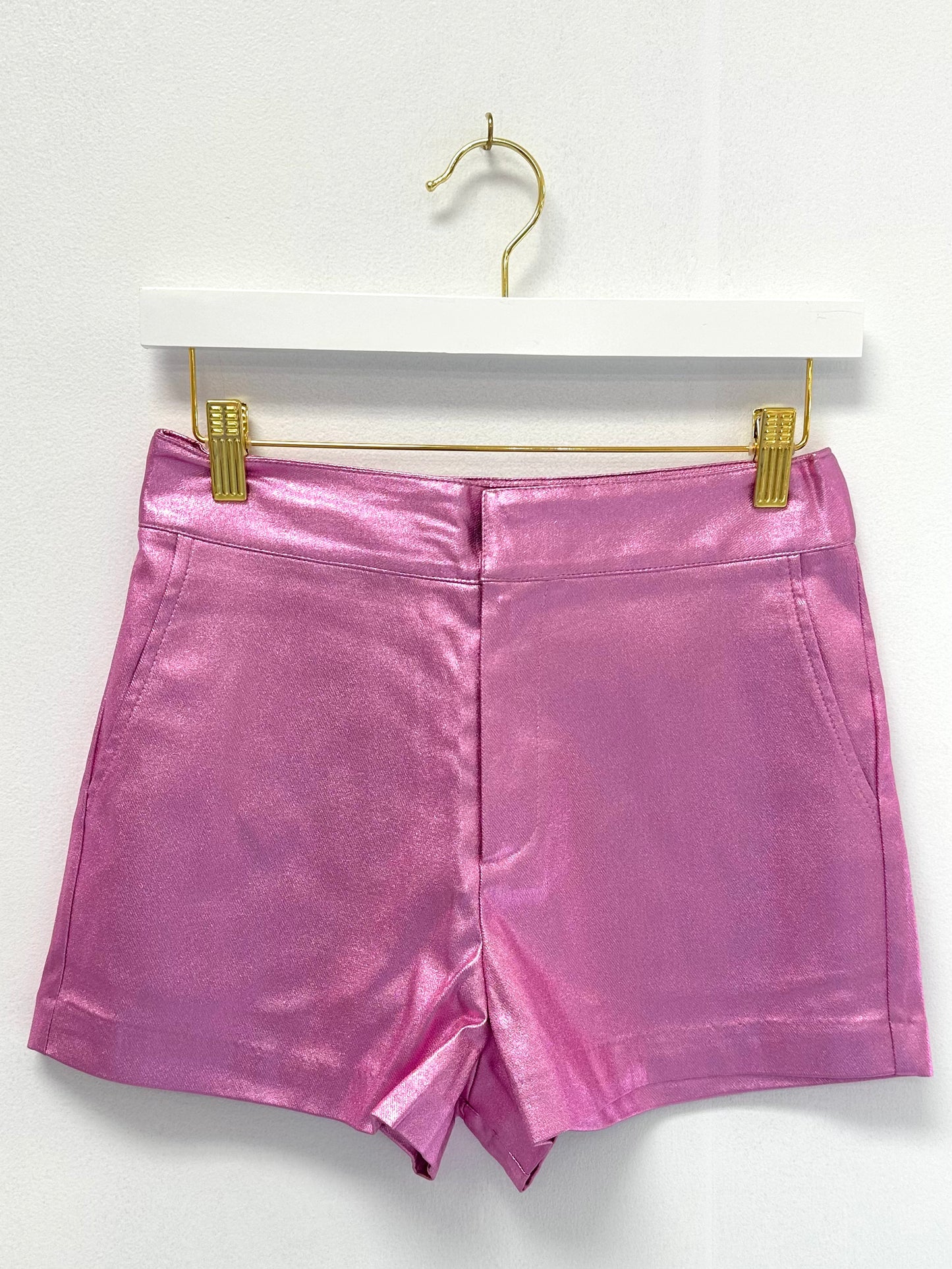 Glam Pink Shimmer Shorts