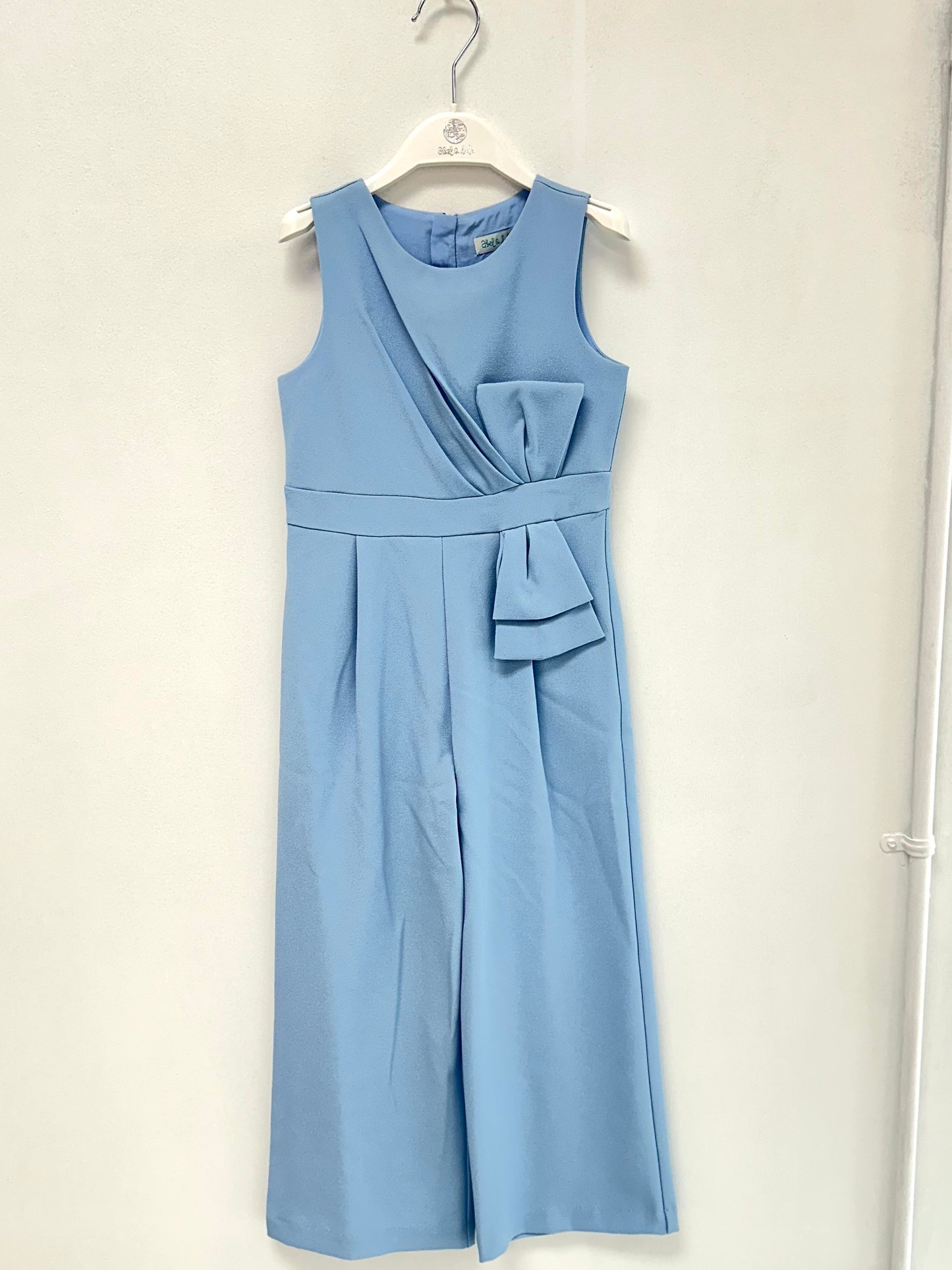 Abel & Lula Light Blue Bow Dressy Jumpsuit