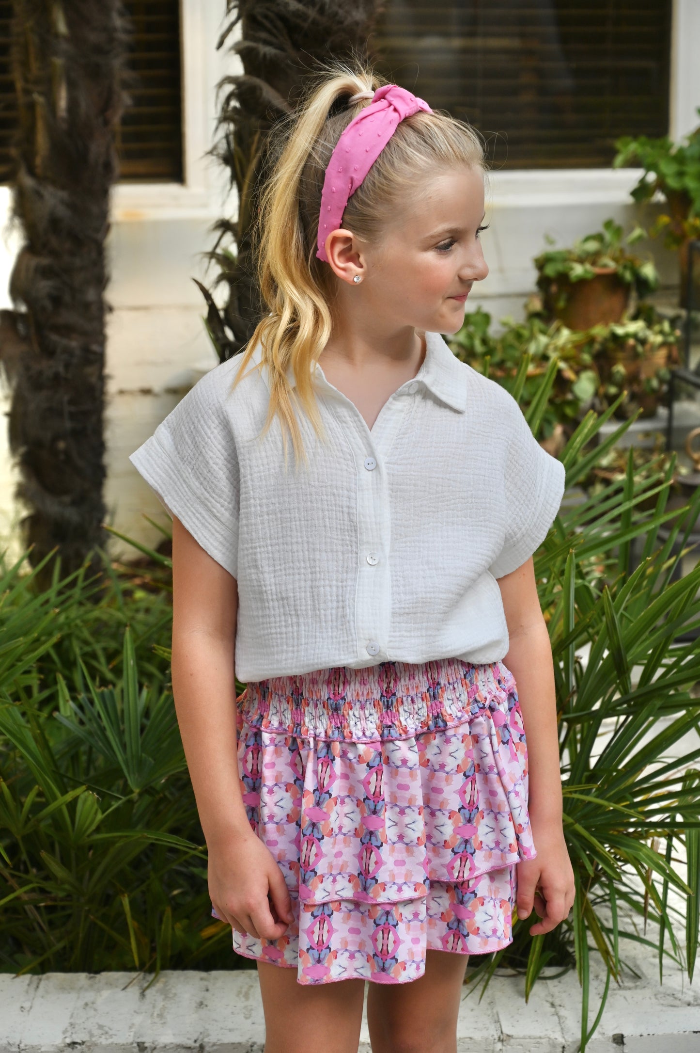 Pleat Sunset Scottie Skirt