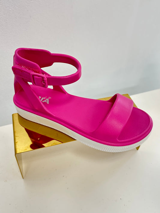 Mia Hot Pink Rubber Platform Sandal