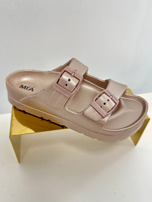 Mia Rose Gold 2 Strap Sandal