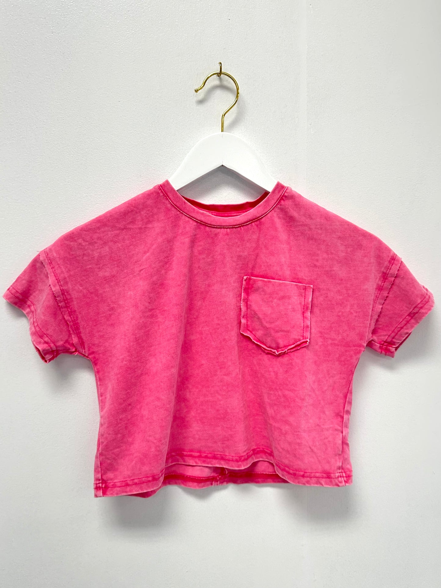 Hayden Pink Heathered Pocket Tee